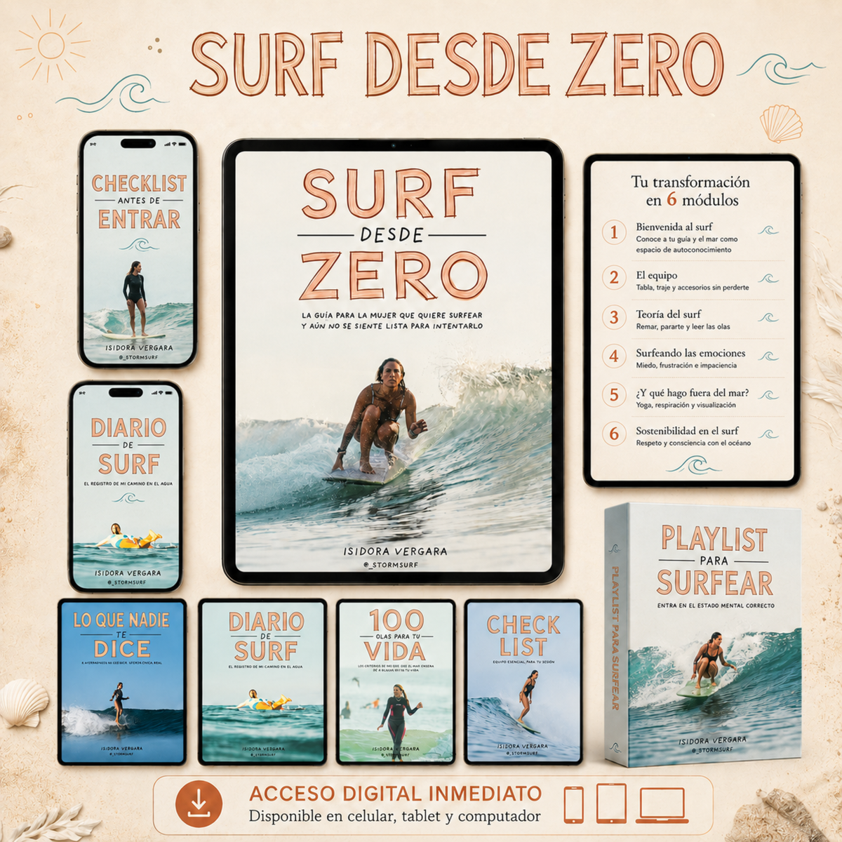 🏄🏻♀️ Surf desde Zero + 5 Bonos de Regalo 💝